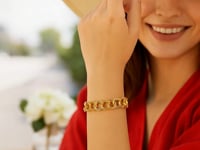 14 Karat Gelbgold-Armband mit Doppelgliedern (10,00 mm)