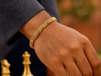 10k gult guld bysantinskt designkedjearmband (7,00 mm)