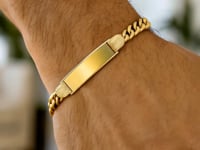 14 Karat Gelbgold Lite Cuban ID-Armband (7,20 mm)