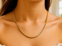 14k gult guld rund kedja (3,6 mm)