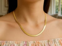 14k gult guld Super Flex fiskbenskedja (6,00 mm)