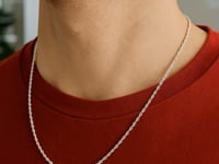 10k vitguldskedja med diamantslipad rep (1,40 mm)