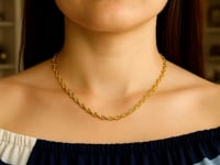 سلسلة مرساة خفيفة من الذهب الأصفر عيار 14 قيراطًا (3.00 مم)