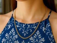 سلسلة غورميه خفيفة من الذهب الأصفر عيار 14 قيراطًا (3.60 مم)