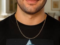 שרשרת מהדקים מצופה זהב מכסף סטרלינג (1.80 מ"מ)