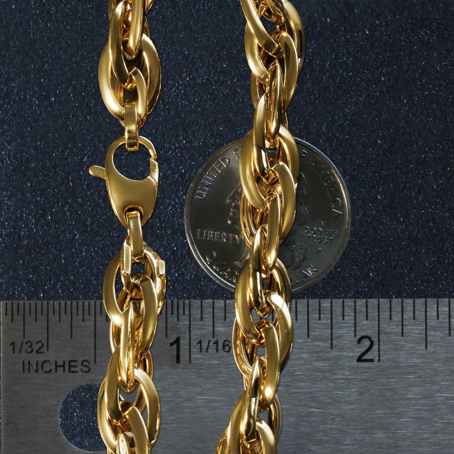 14k yellow gold double oval link chain bracelet with contemporary design and elegant shine, perfect for luxury styling.