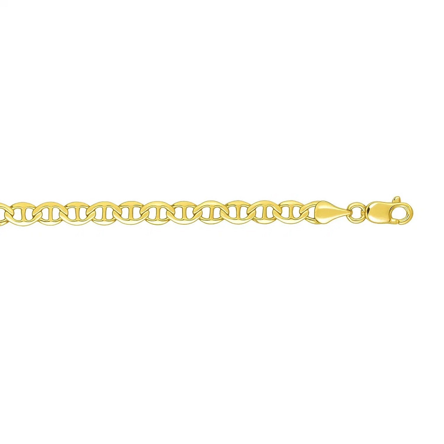 14k yellow gold mariner link bracelet showcasing a classic design with elegant, interlocking links.