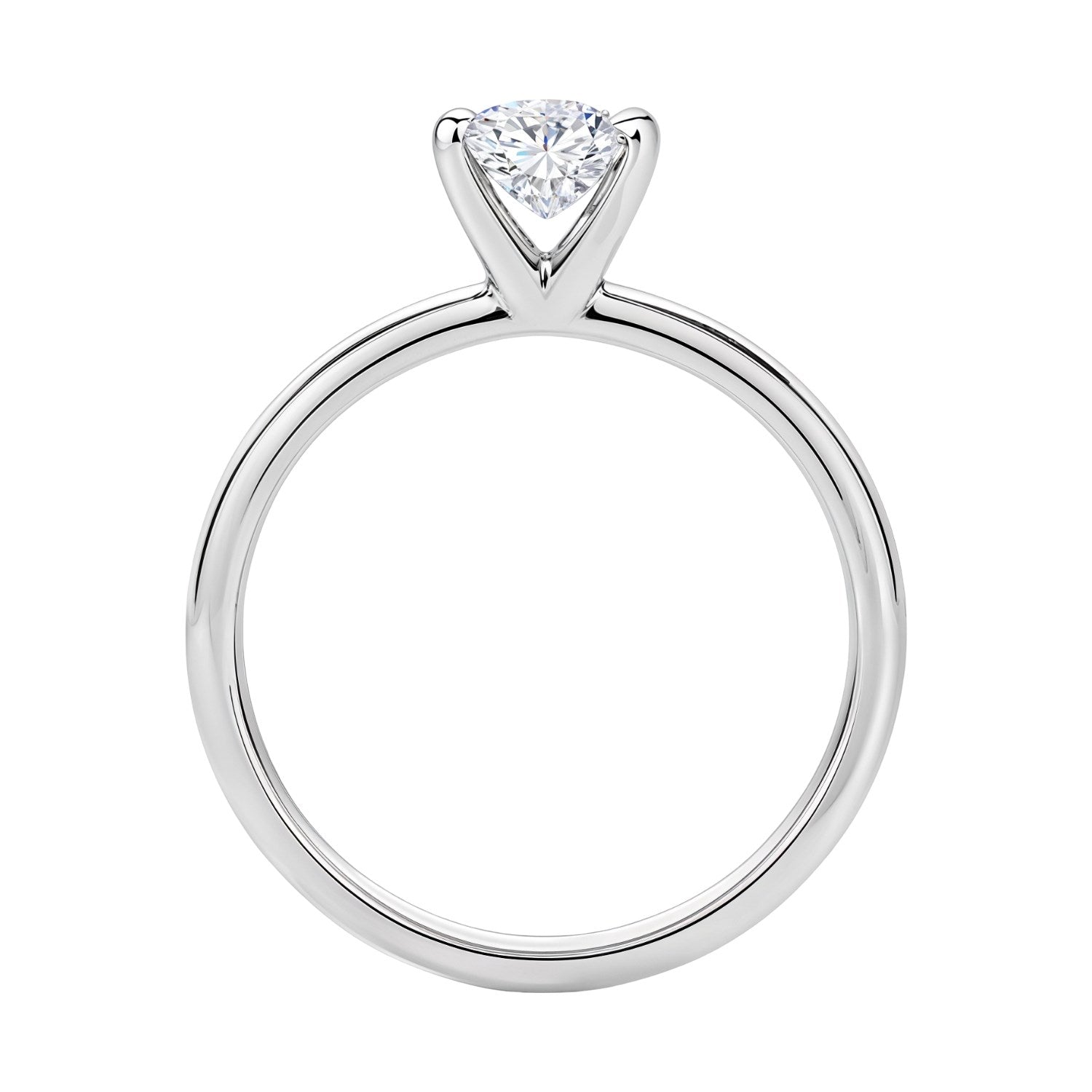1 carat princess cut diamond solitaire ring in 14k white gold, showcasing modern elegance and timeless luxury.