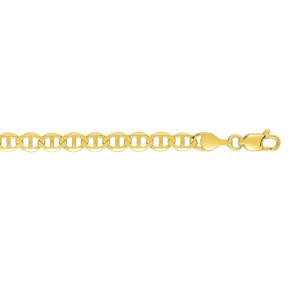 14k yellow gold mariner link bracelet with modern design and elegant 6.30 mm width, perfect for luxury styling.