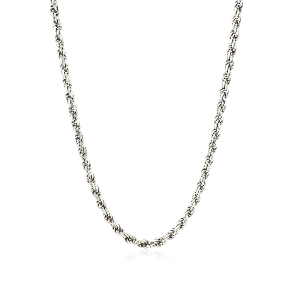 Sterling silver diamond cut rope style chain (2.90 mm) exuding elegance and sophistication for luxury jewelry lovers.