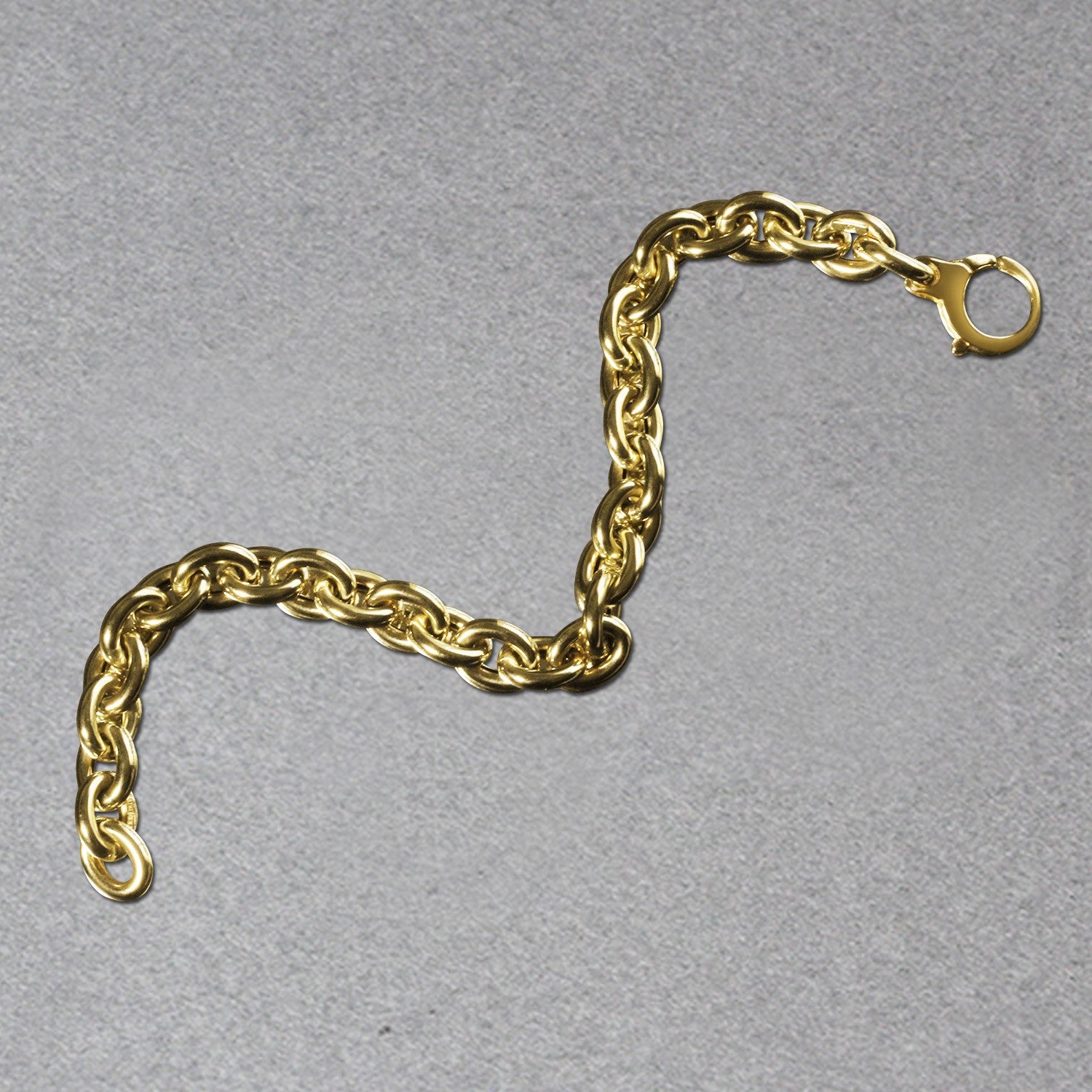 14k yellow gold polished cable link necklace with classic design and elegant shine, perfect for any occasion.
