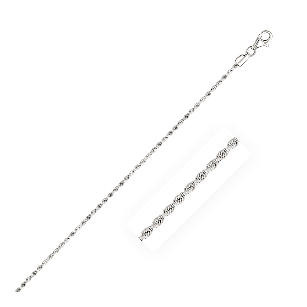 14k white gold diamond cut rope bracelet, elegantly designed with a delicate chain, perfect for luxury jewelry lovers.
