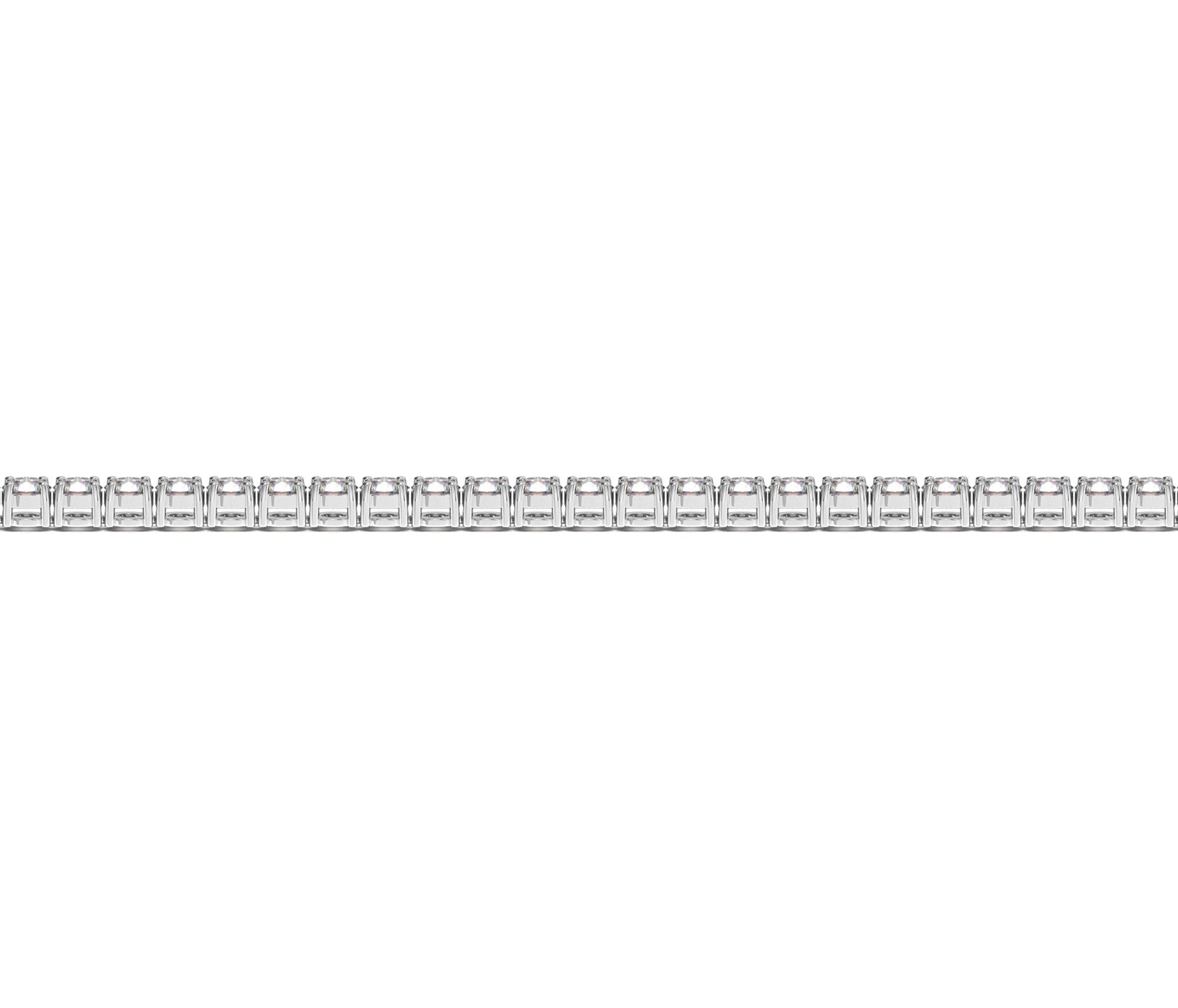 Lab grown diamond tennis bracelet in 14k white gold, featuring prong setting and contemporary design, 2 cctw F/G VS2/SI1.