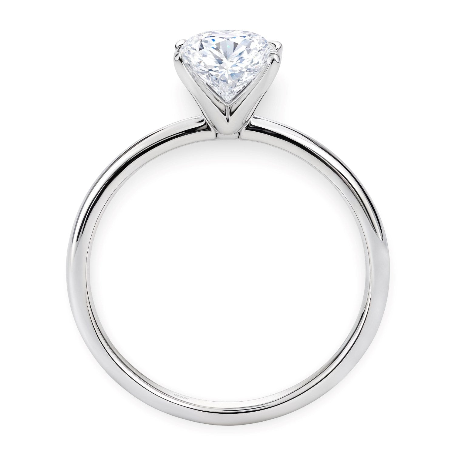 1 1/2 carat oval lab-grown diamond solitaire ring in 10K white gold with elegant prong setting and modern design.