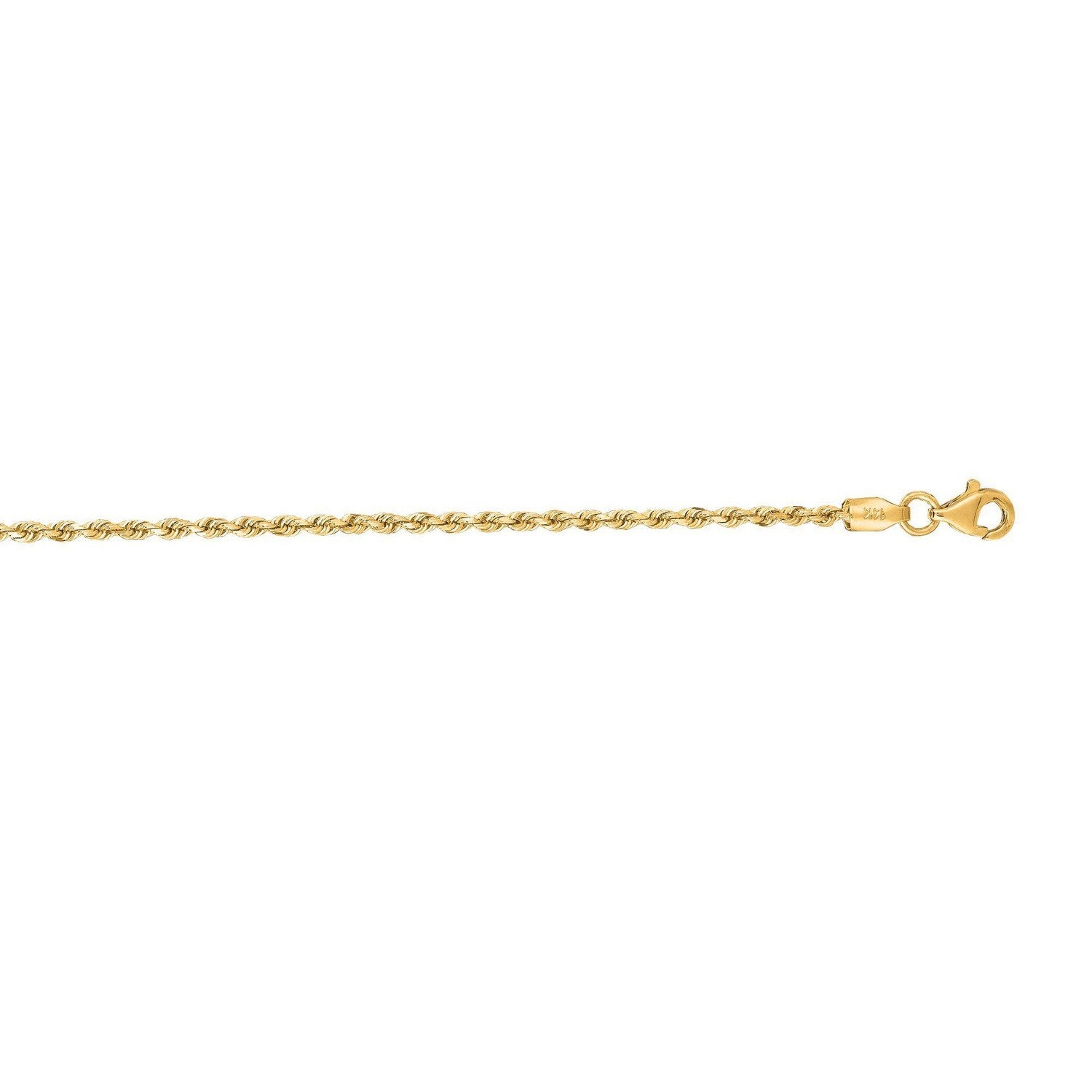 10k yellow gold diamond cut rope bracelet showcasing modern luxury with intricate detailing and a 1.80 mm width.