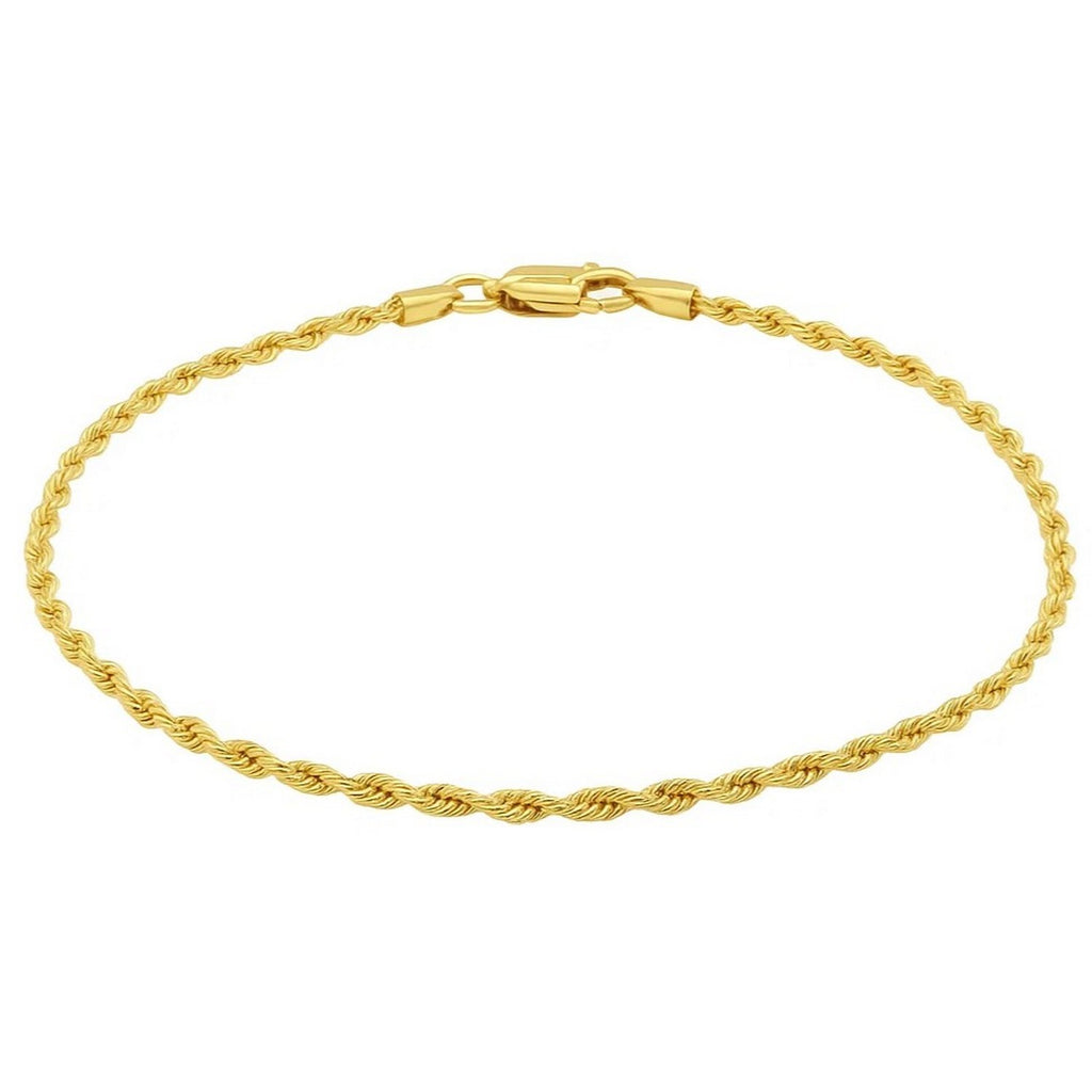 10k yellow gold diamond cut rope bracelet showcasing modern luxury with intricate detailing and a polished finish.