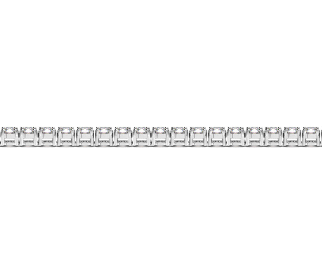 Lab-grown diamond tennis bracelet in 14k white gold, featuring prong setting and modern design, 7 cctw F/G VS2/SI1.