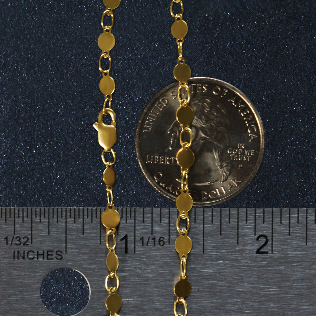 14k yellow gold modern bracelet featuring polished circles and elegant chain links, perfect for luxury styling.