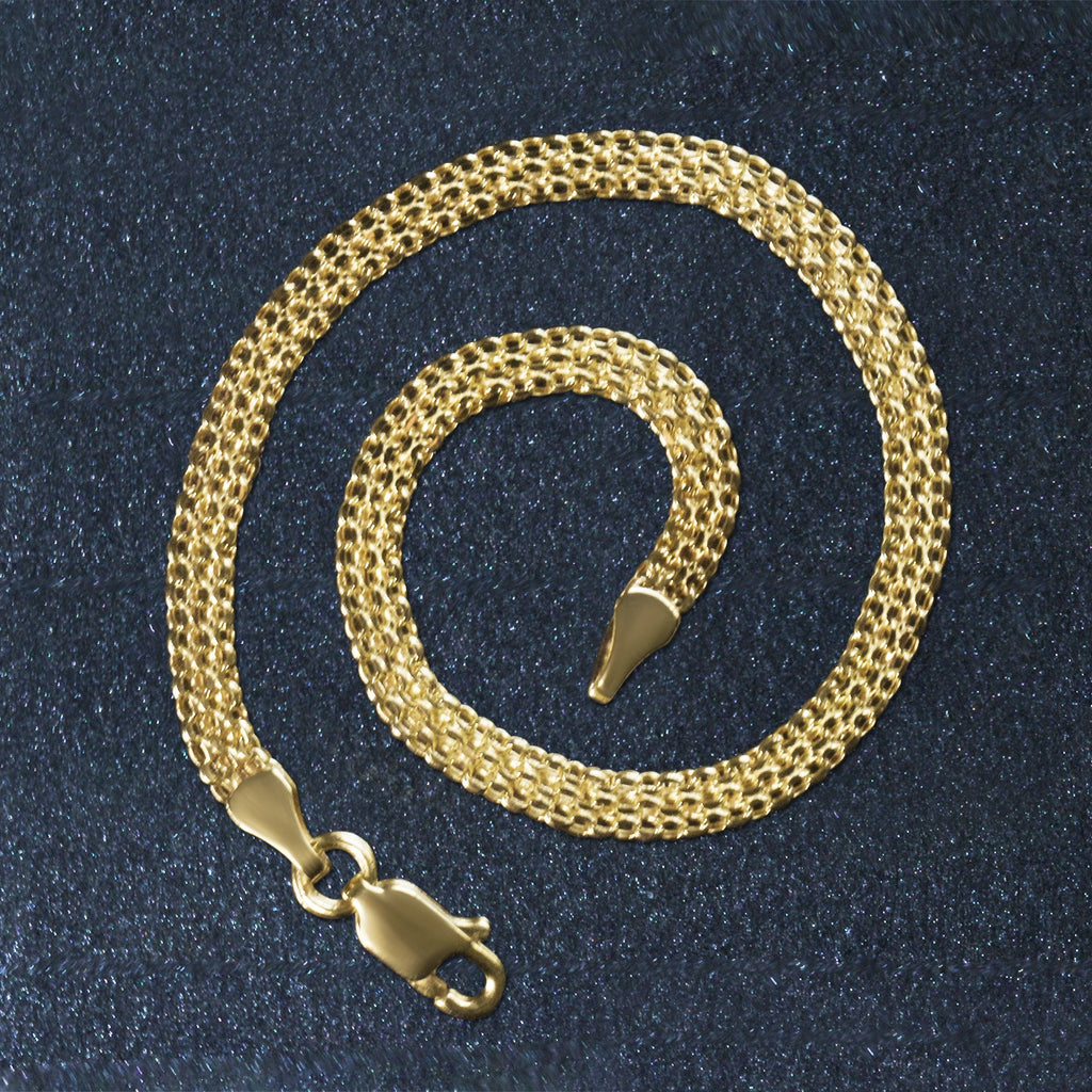 Elegant 14k yellow gold Bismark bracelet featuring a classic link design, perfect for luxury jewelry enthusiasts.