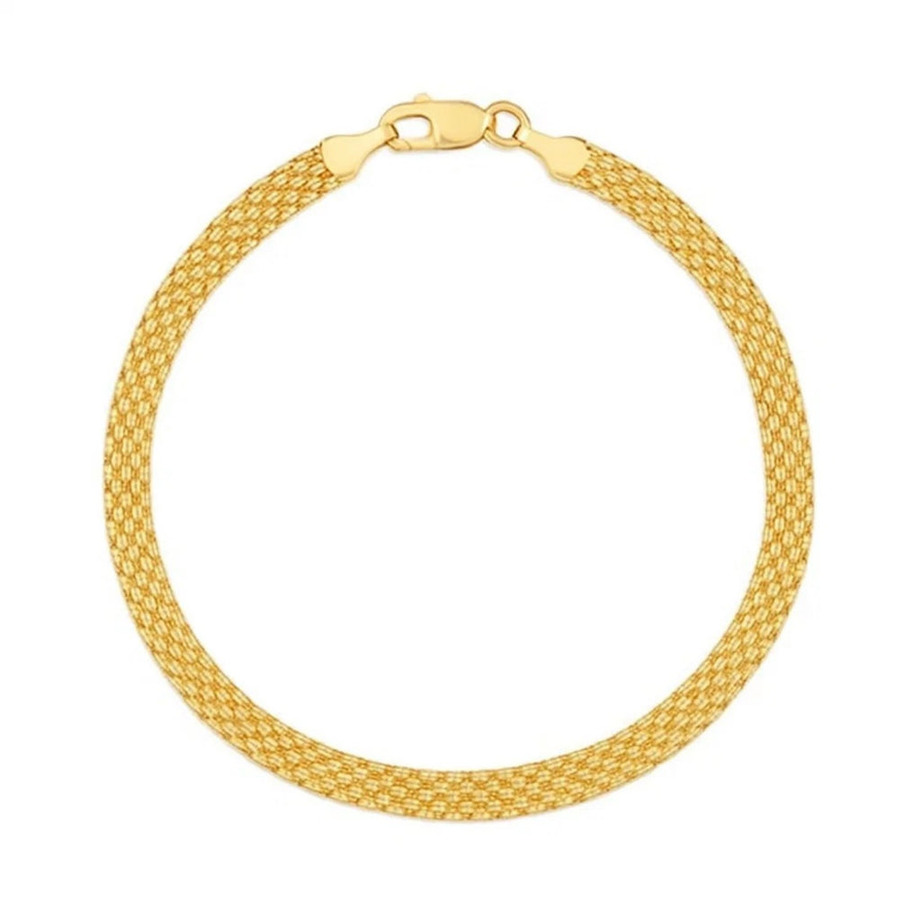 Elegant 14k yellow gold Bismark bracelet featuring a refined round chain design, perfect for luxury occasions.