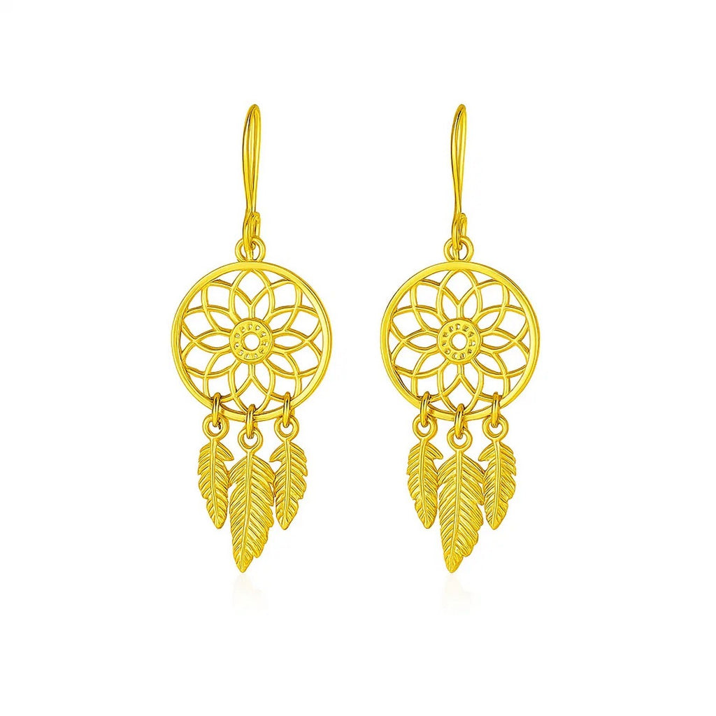 14k yellow gold textured dangle earrings with modern design, perfect for elegant occasions and everyday luxury.