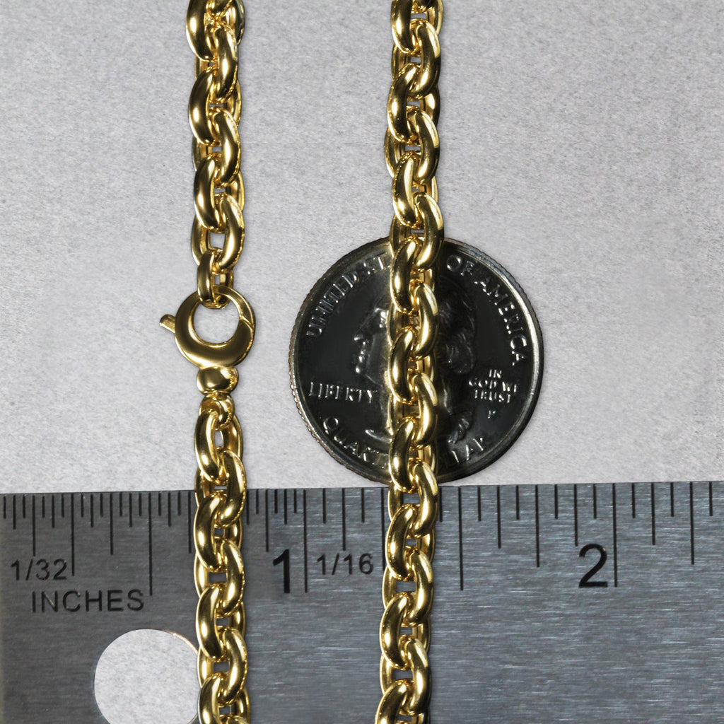 Elegant 14k yellow gold polished oval link bracelet with a refined design, perfect for sophisticated occasions.
