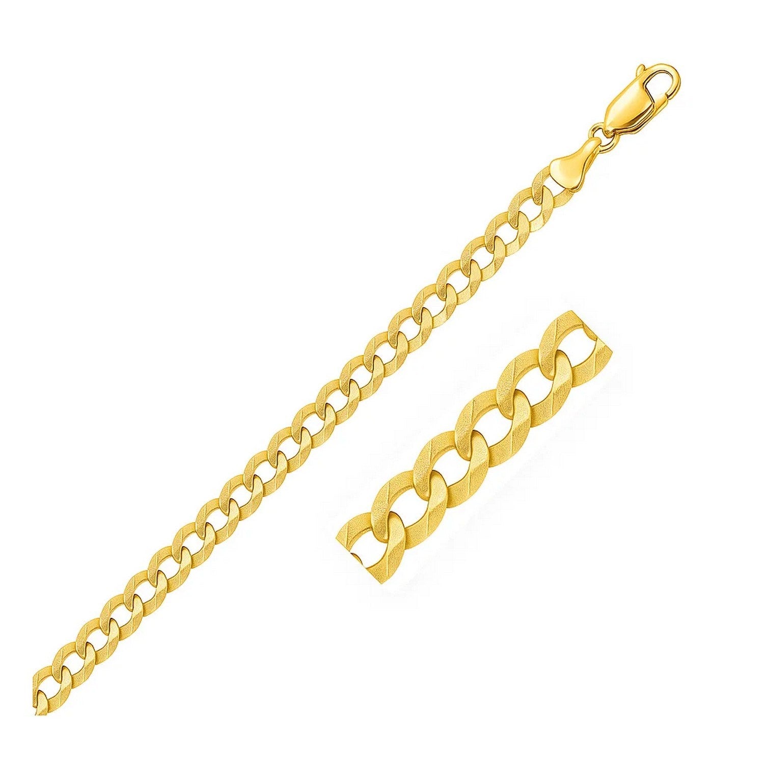 14k yellow gold curb bracelet featuring contemporary chain links, perfect for elegant layering or standalone wear.