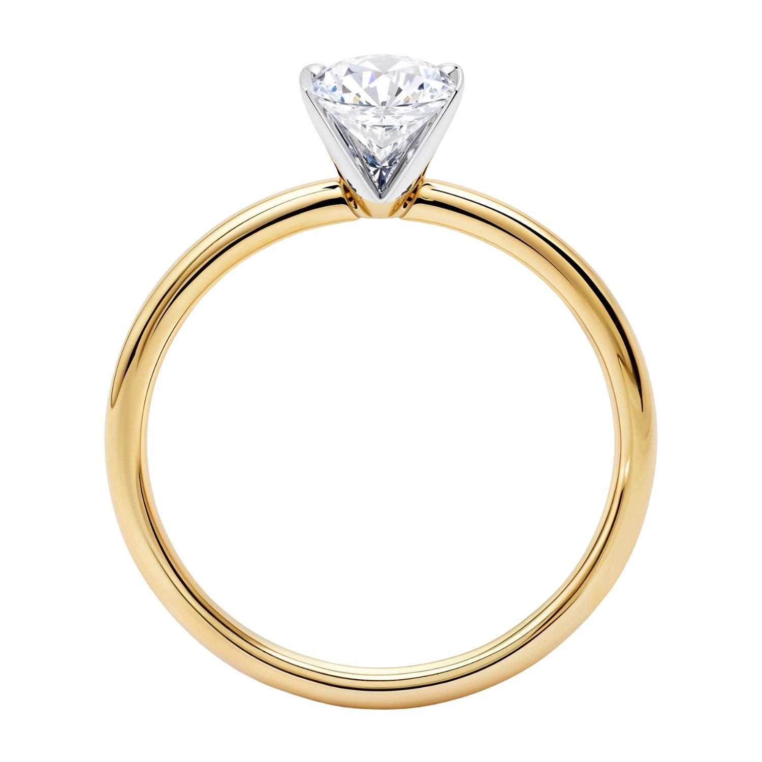 1 1/2 carat oval lab-grown diamond solitaire ring in elegant 10K yellow gold, showcasing timeless luxury and sophistication.