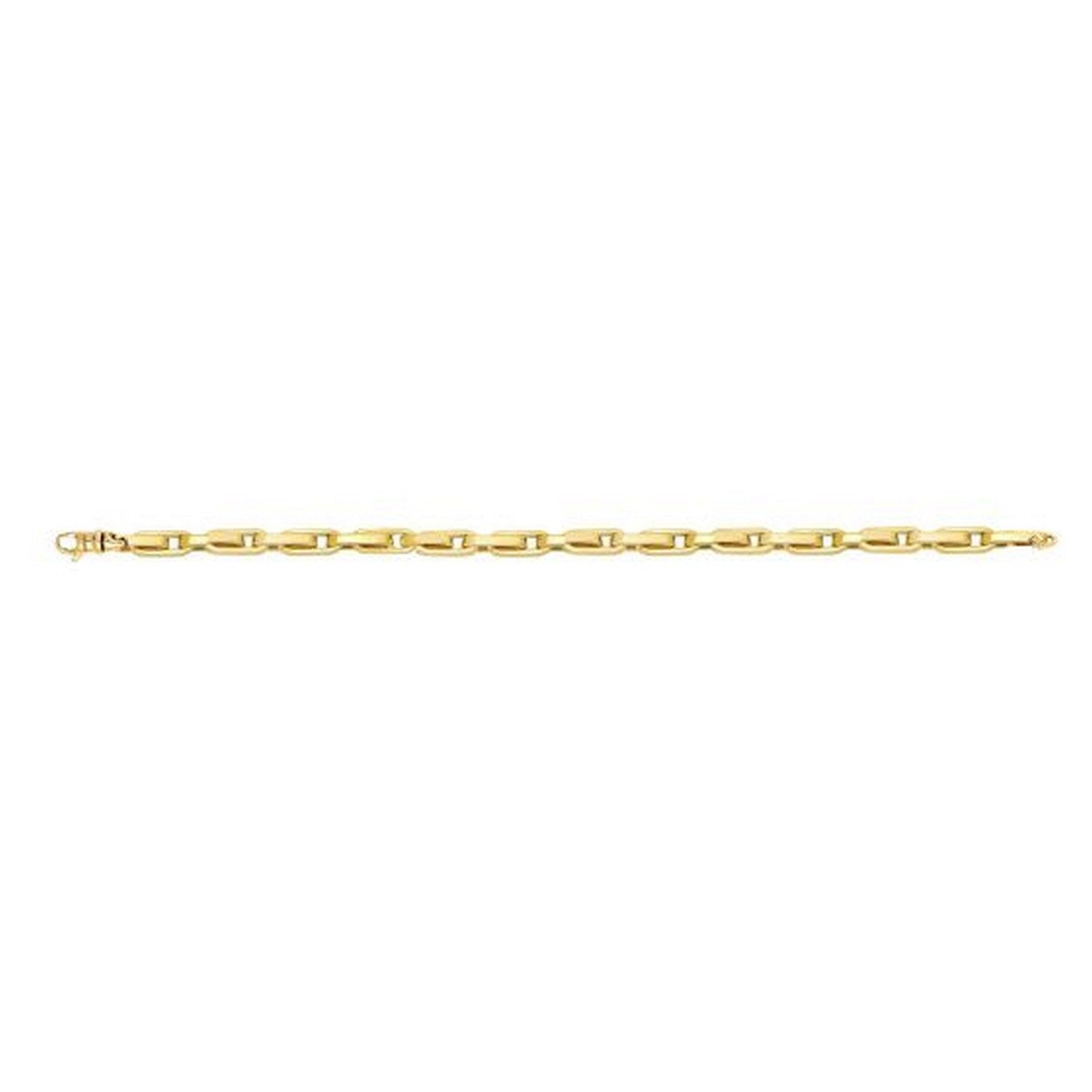 14k yellow gold modern oval box link bracelet showcasing exquisite craftsmanship and elegant design.