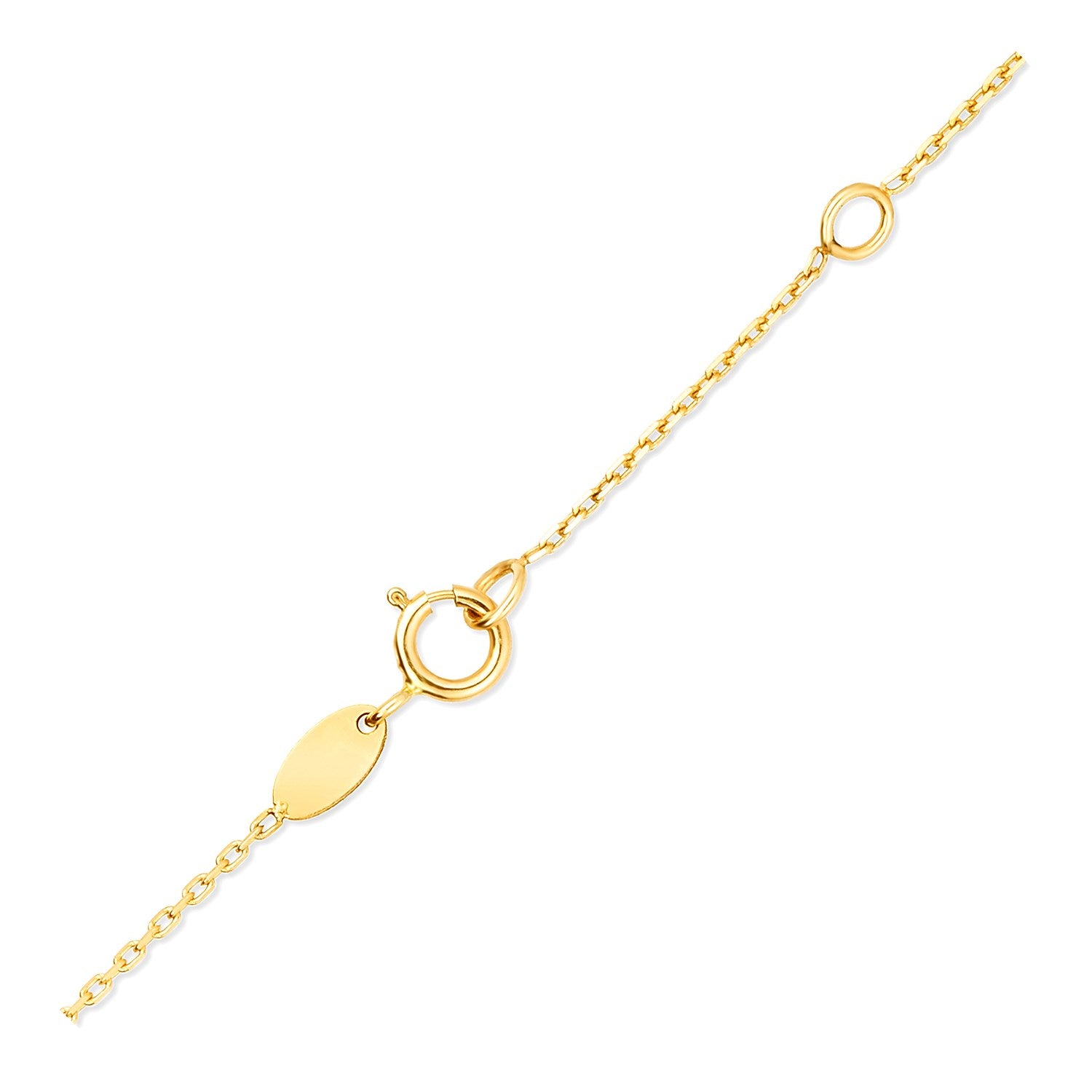 Elegant 14k yellow gold chain necklace featuring exquisite cross stations, perfect for a luxurious statement.