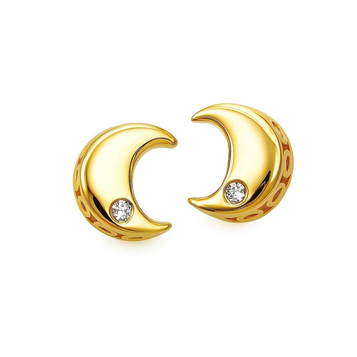 14k yellow gold polished dangle earrings featuring exquisite diamonds for an elegant, luxurious look.