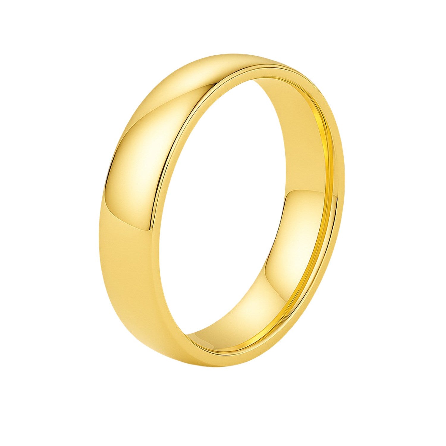 14k yellow gold polished comfort fit wedding band ring, 6.00mm elegant design for timeless luxury and sophistication