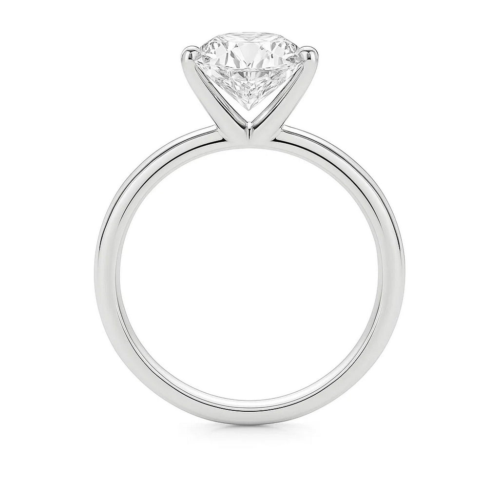 5 carat princess cut diamond solitaire ring in 10K white gold, showcasing modern elegance and timeless luxury.