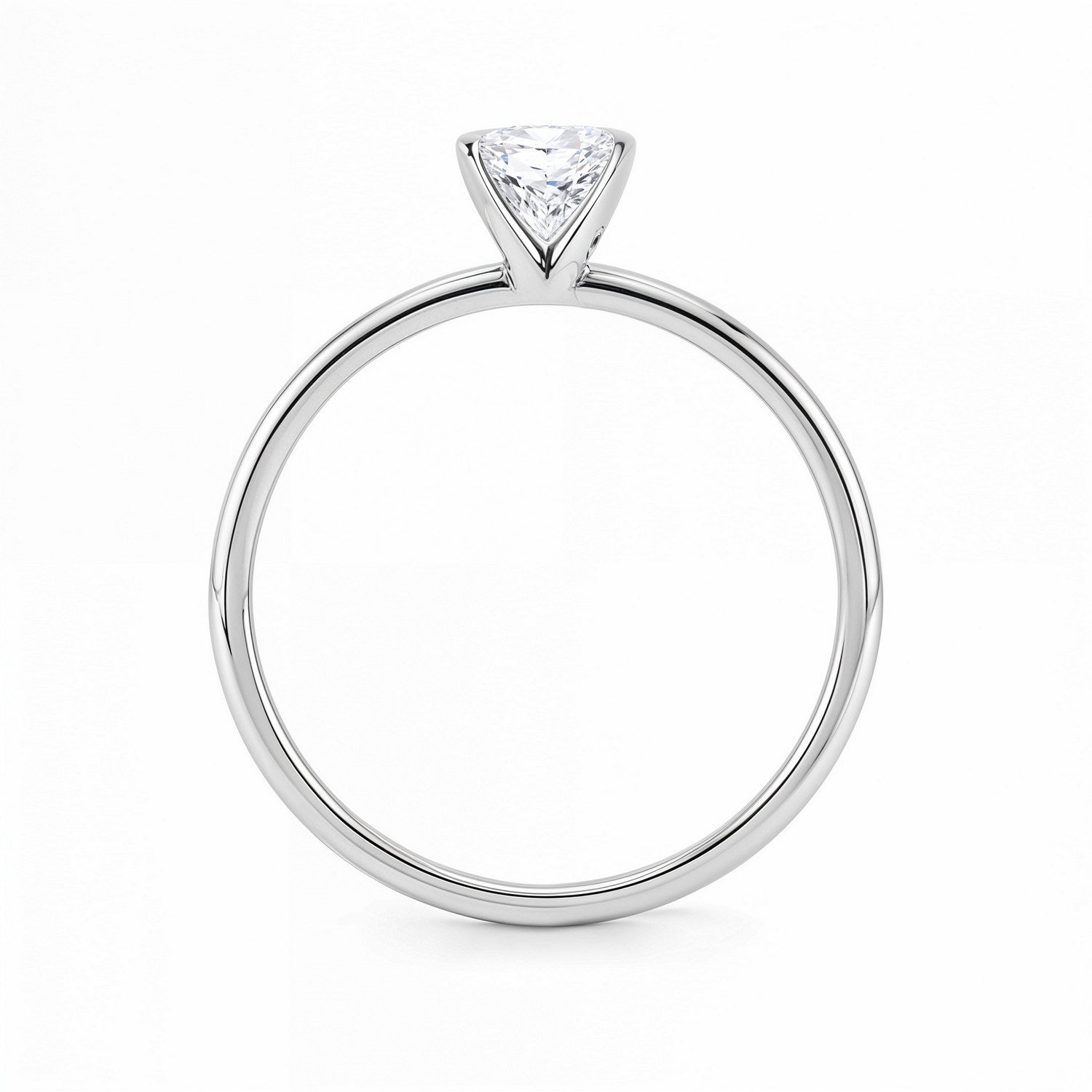 Elegant 1 carat radiant diamond solitaire ring in 14k white gold, showcasing timeless luxury and exquisite craftsmanship.