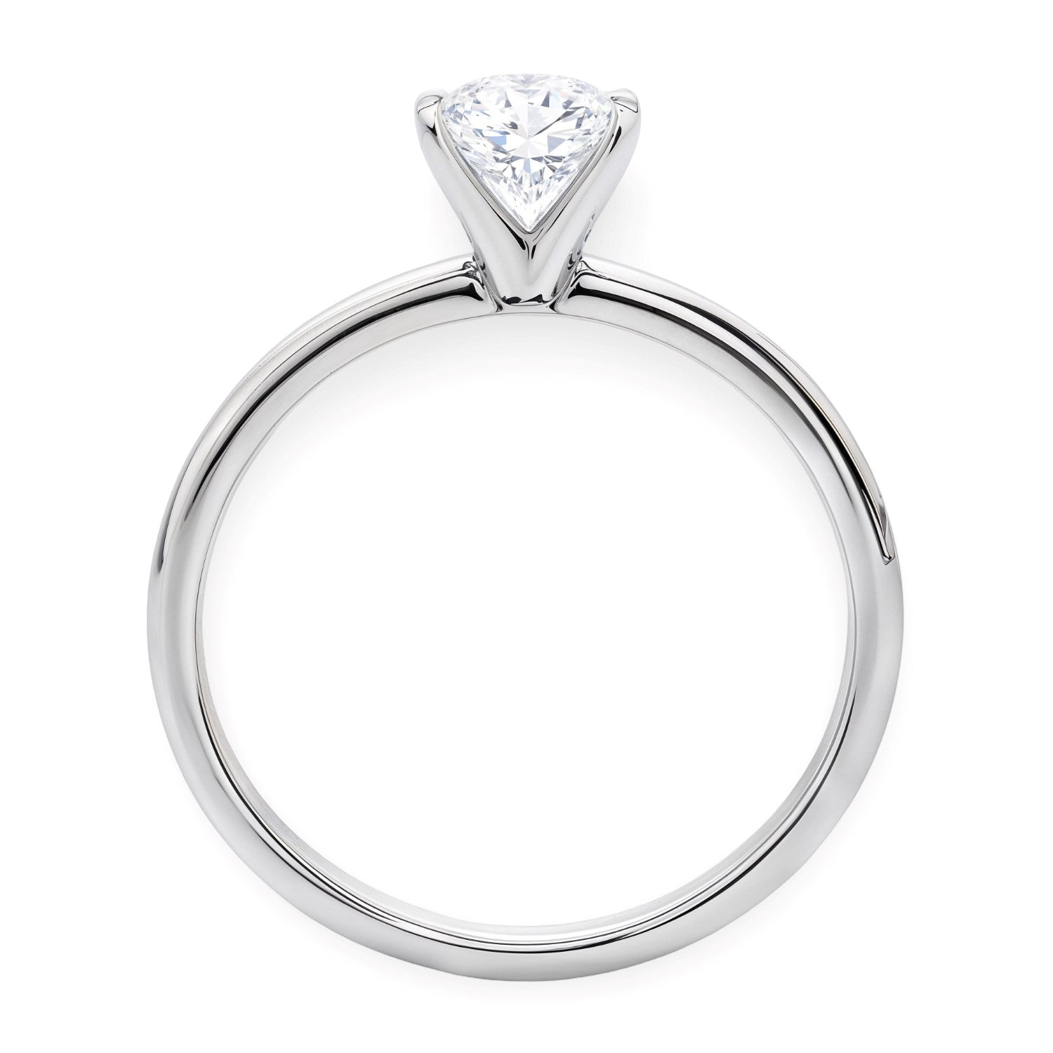Elegant 10K white gold solitaire ring featuring a 1 carat oval lab-grown diamond in a stunning halo setting.