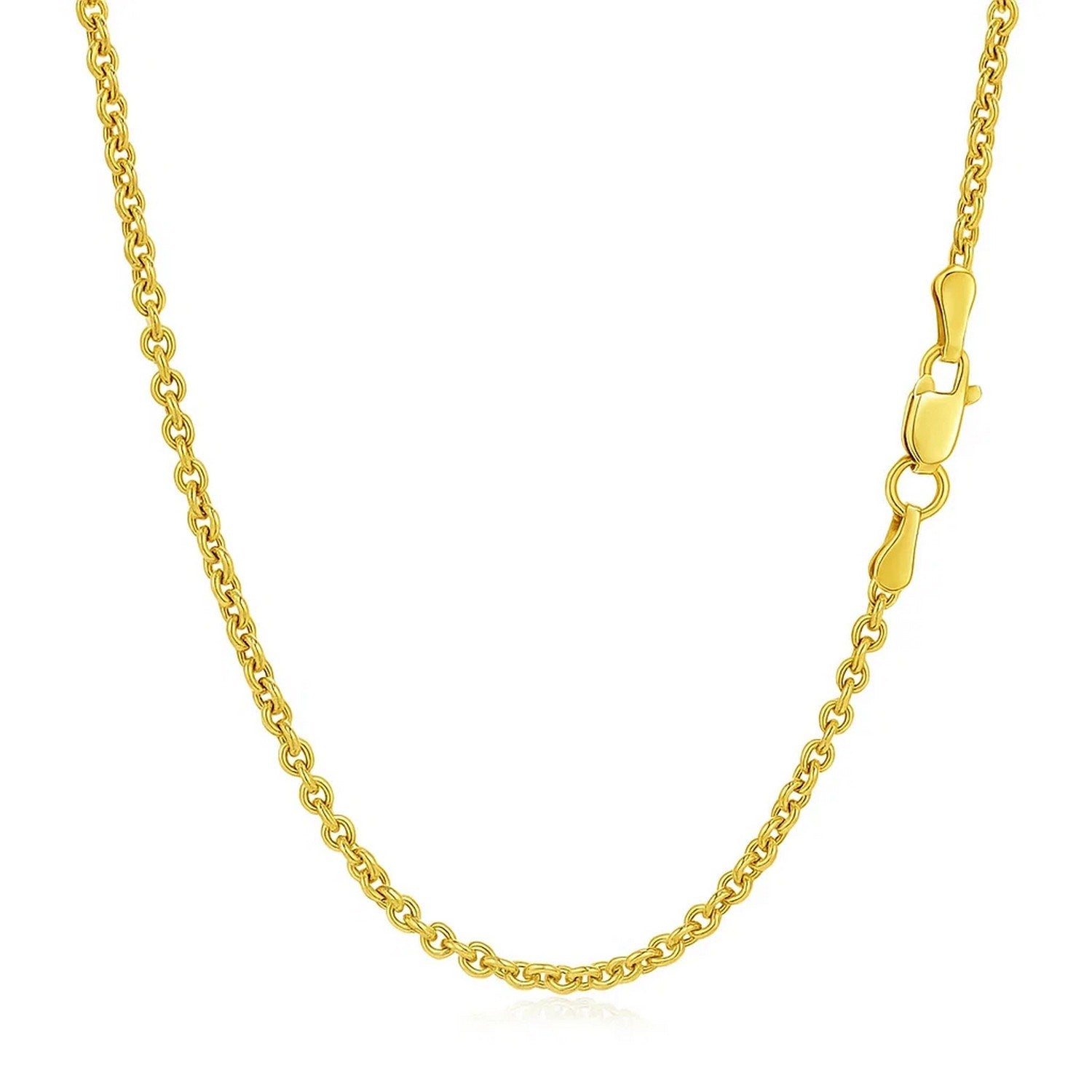 14k yellow gold modern Forsantina Lite cable link chain with sleek, elegant design for luxury jewelry enthusiasts