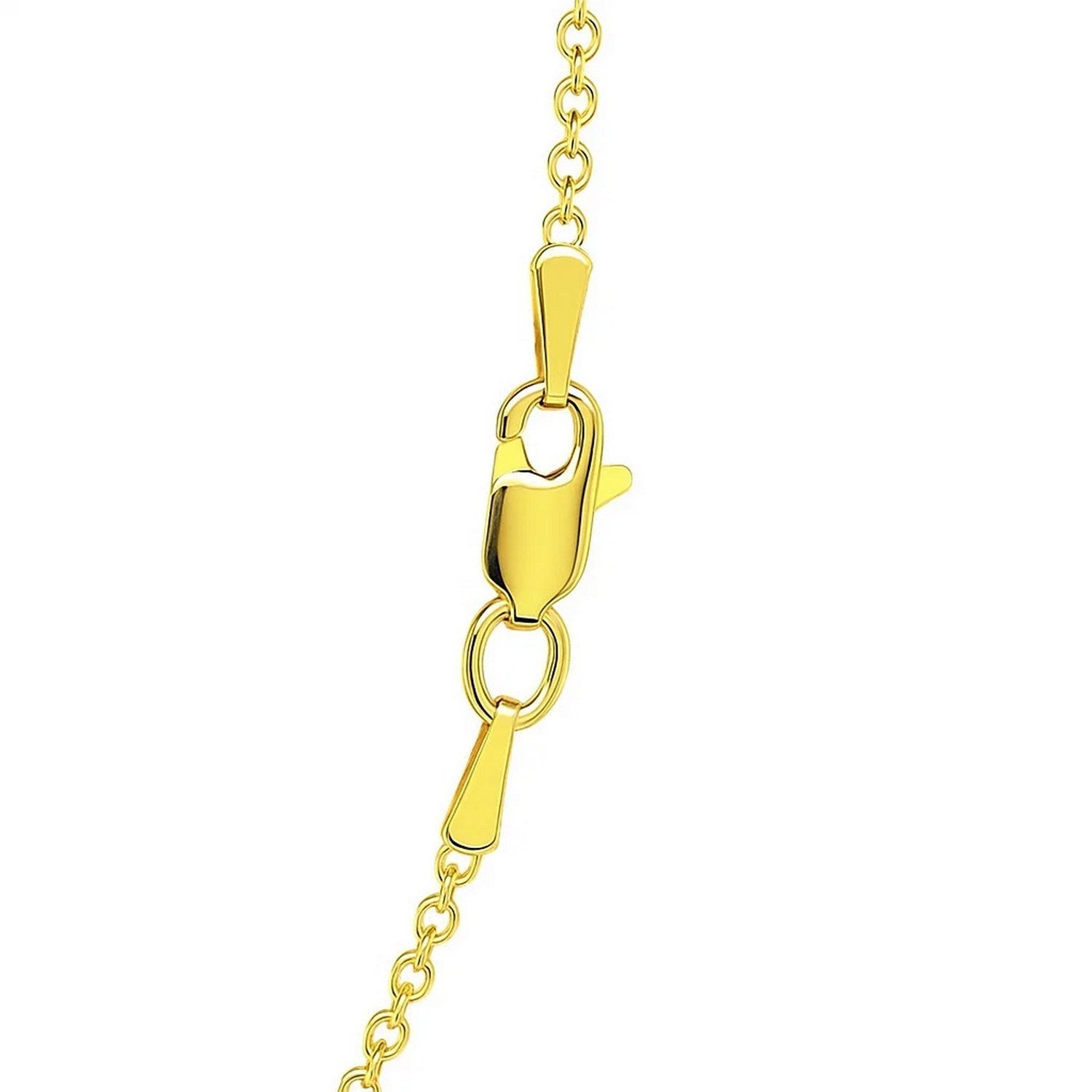 14k yellow gold Forsantina Lite cable link chain with a modern design, perfect for layering or standalone elegance.