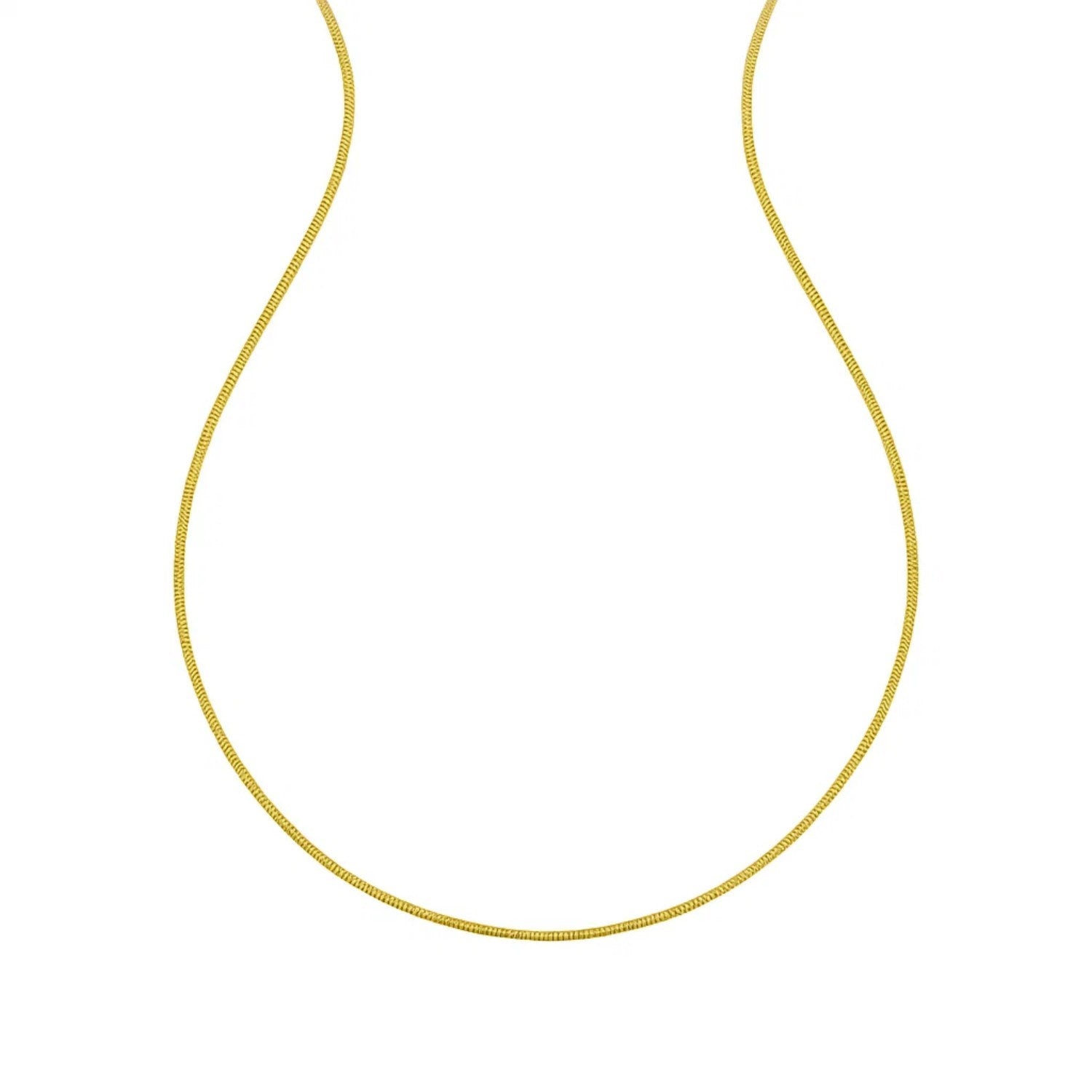 14k yellow gold sparkle spring chain necklace featuring elegant links for a luxurious touch.