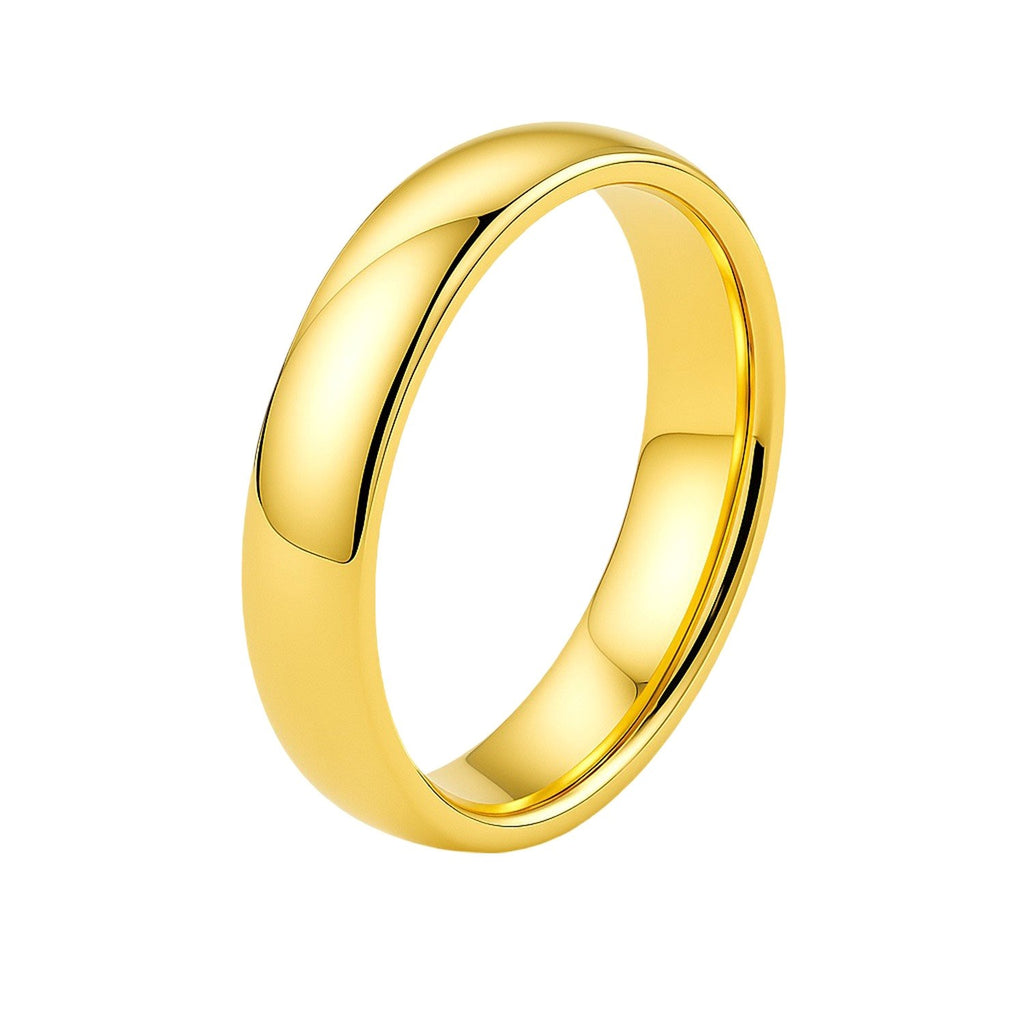 14k yellow gold polished comfort fit wedding band ring, 4.00mm, embodying modern elegance and luxury craftsmanship.