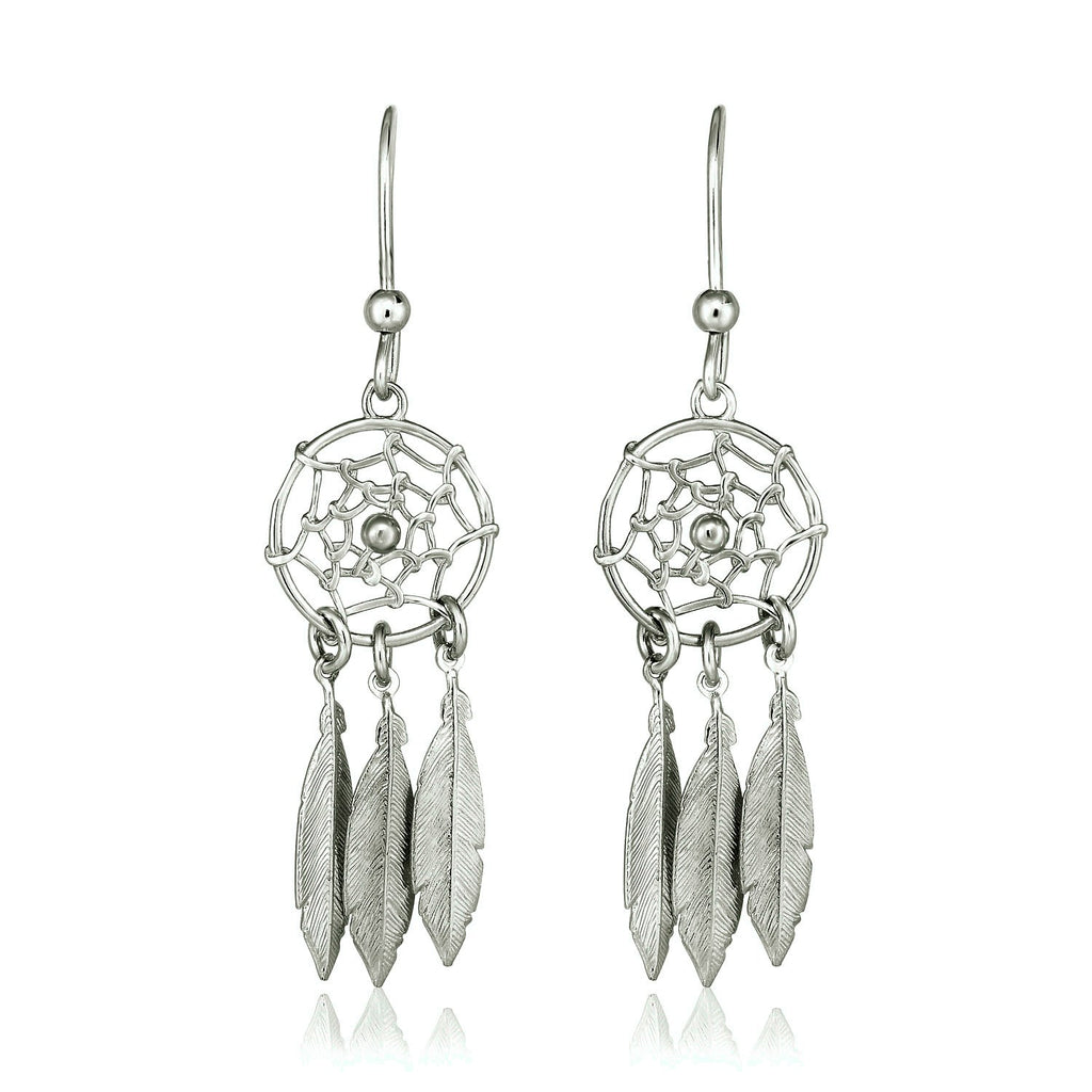 Sterling silver textured polished dangle earrings exuding elegance and sophistication for any occasion.