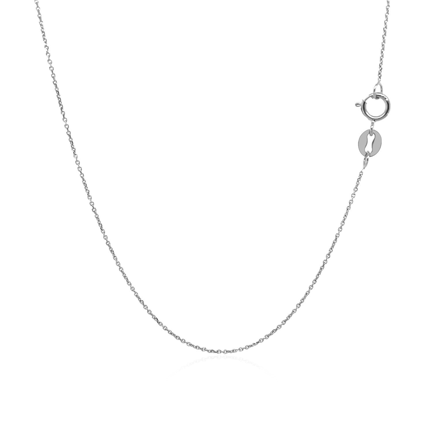 Elegant 10k white gold cable link chain featuring refined 14k white gold craftsmanship, perfect for layering or solo wear.
