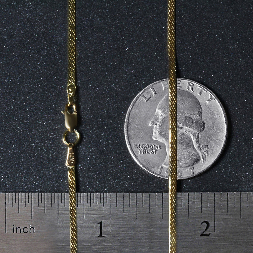 14k yellow gold super flex herringbone chain, elegant design, 1.50 mm width, perfect for layering or standalone wear.