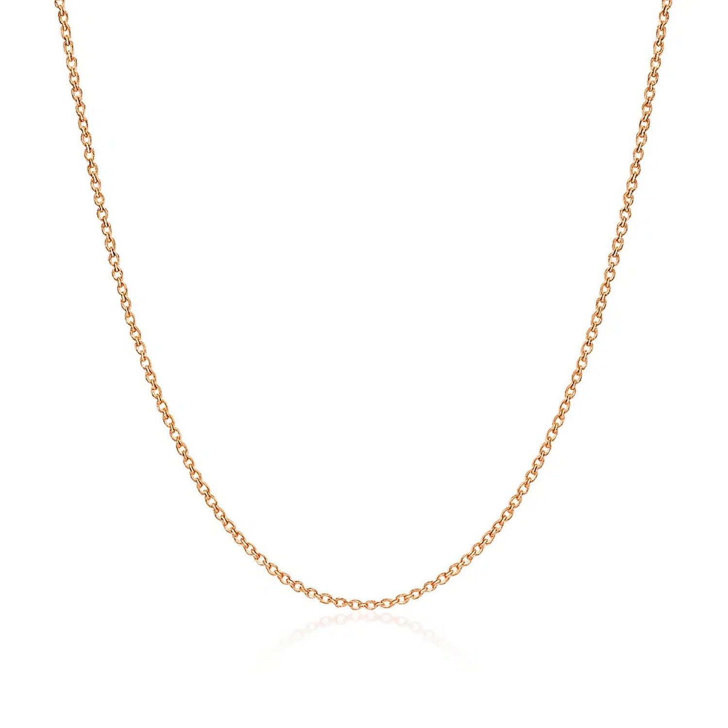 14k rose gold diamond cut cable link chain featuring modern design and exquisite craftsmanship, perfect for layering.