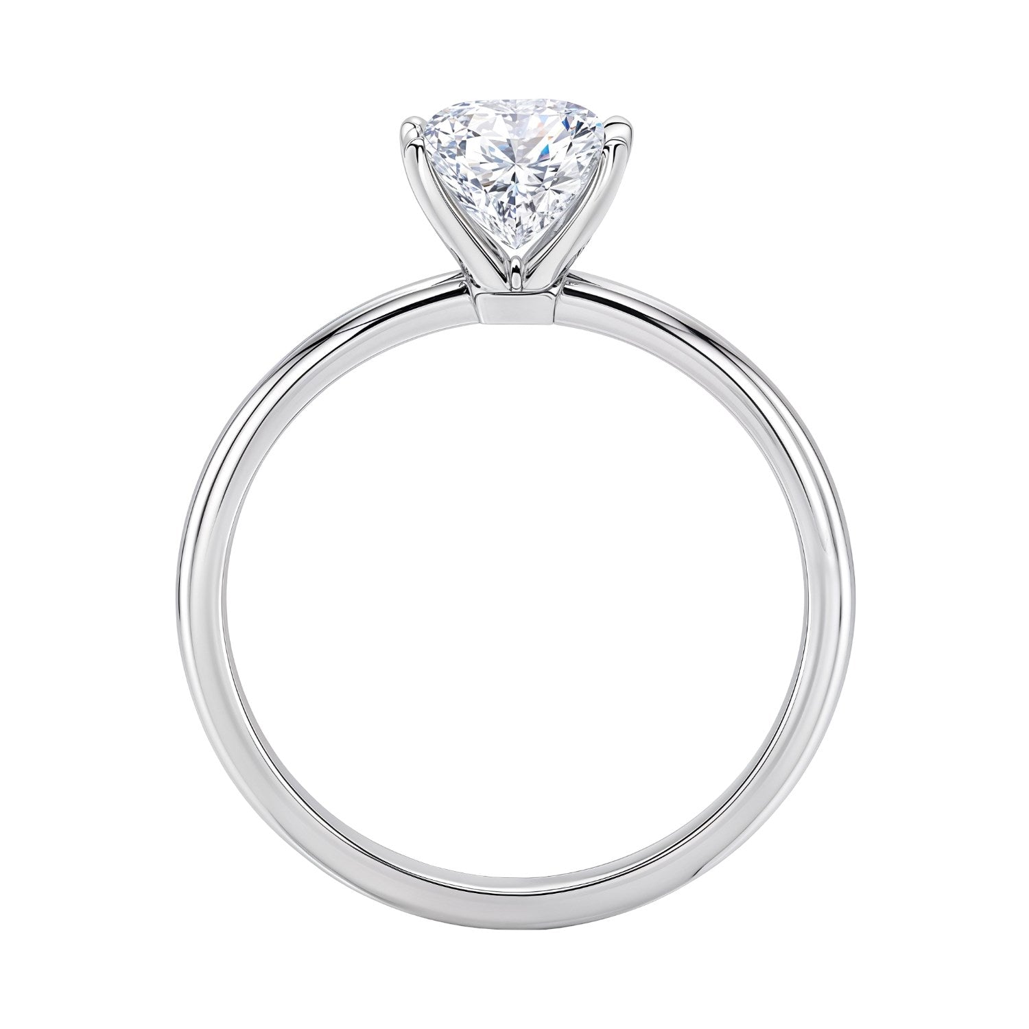 3 carat radiant diamond solitaire ring in 14k white gold, showcasing modern elegance and timeless luxury.