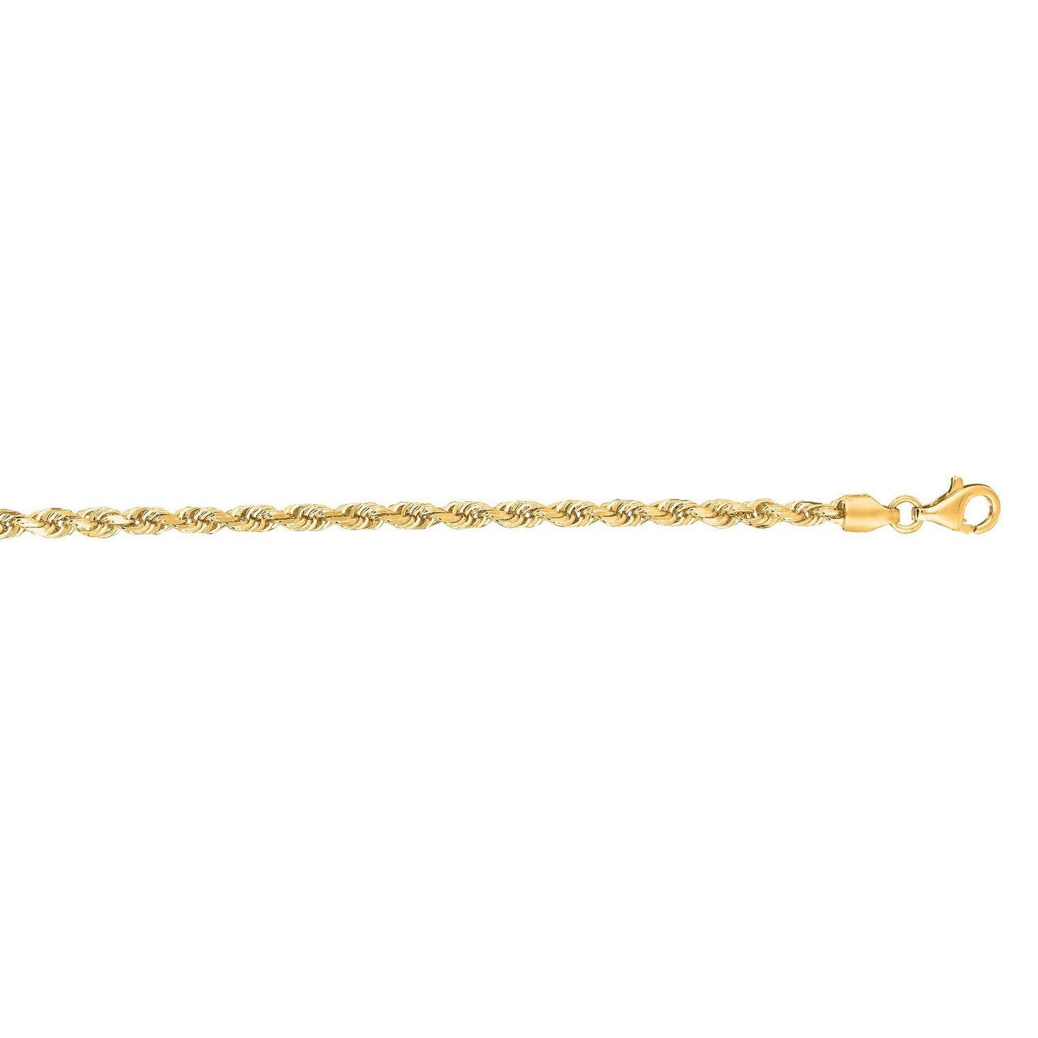 10k yellow gold diamond cut rope bracelet featuring a refined chain design, perfect for elegant layering or standalone wear.