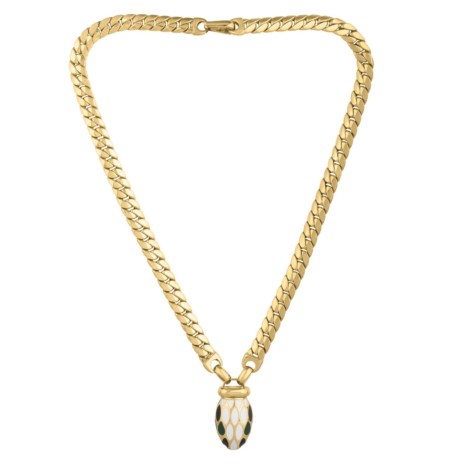 14k yellow gold modern curb link necklace showcasing elegant design and luxurious craftsmanship by Giorgi Elkani.