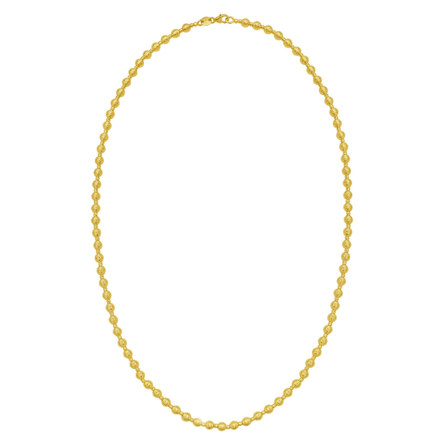 14k yellow gold disco diamond cut bead chain featuring contemporary design and exquisite diamond accents.