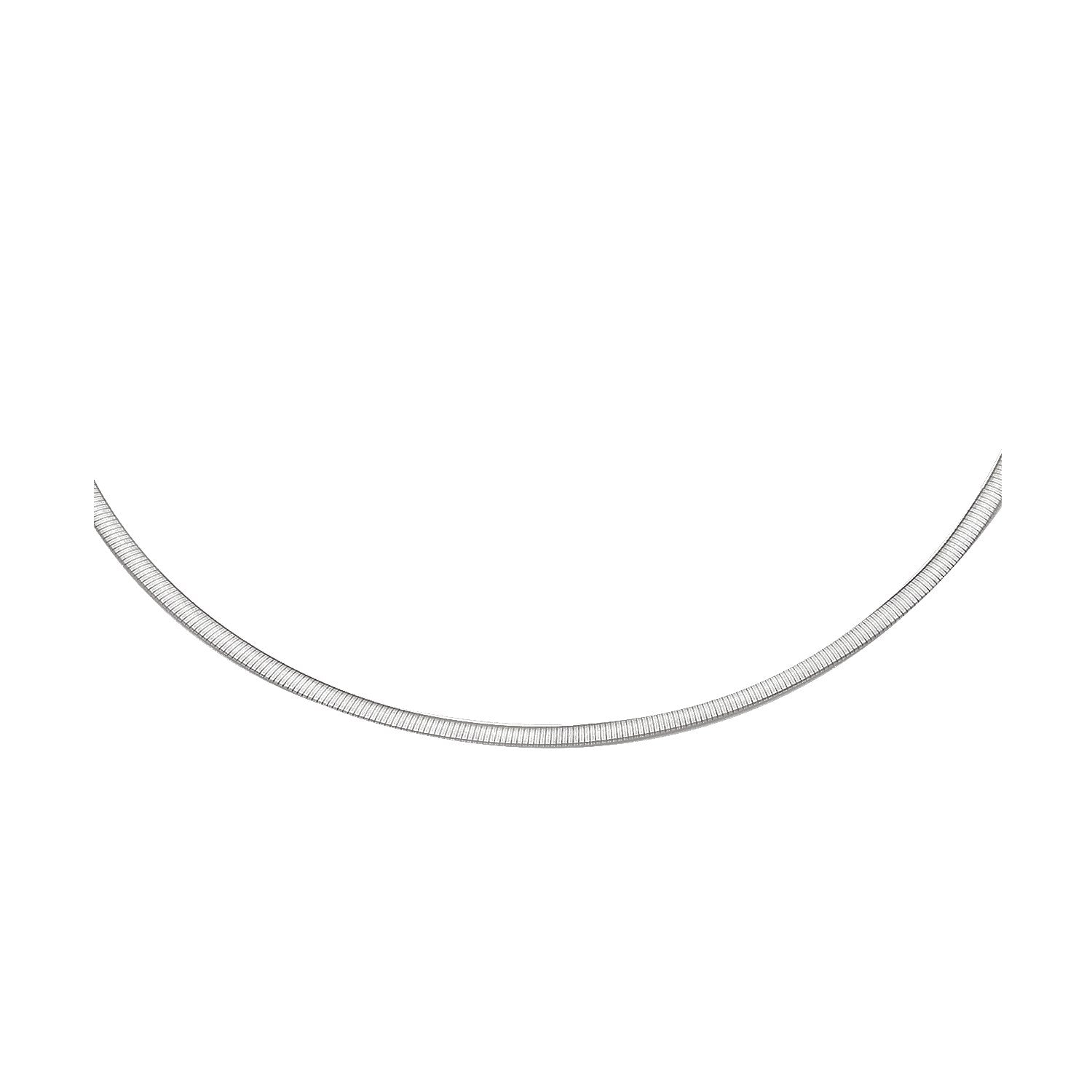 14k two-tone gold reversible omega necklace with a sleek modern design and elegant chain detail.