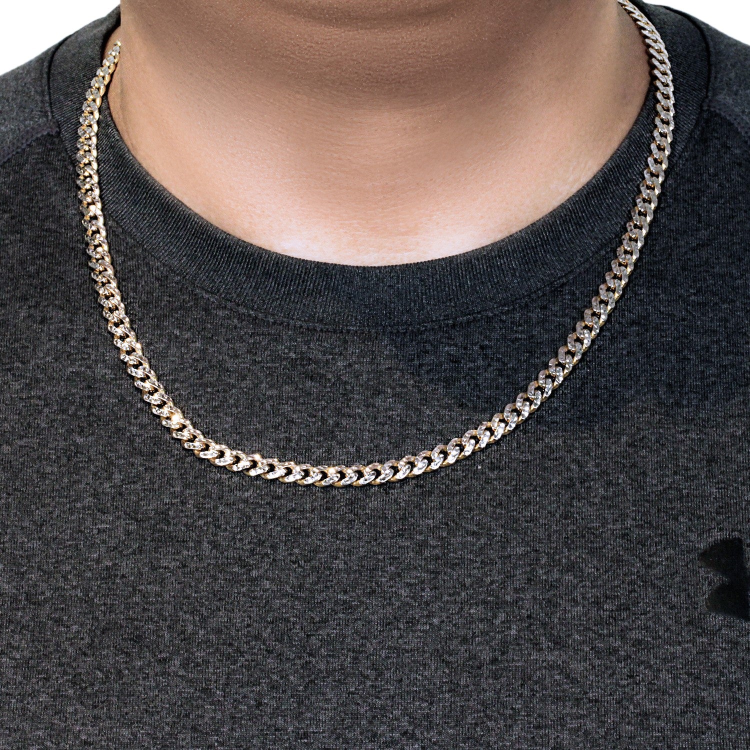 14k yellow gold modern Miami Cuban chain with high polish finish, featuring sleek 6.50 mm links for a luxurious look.