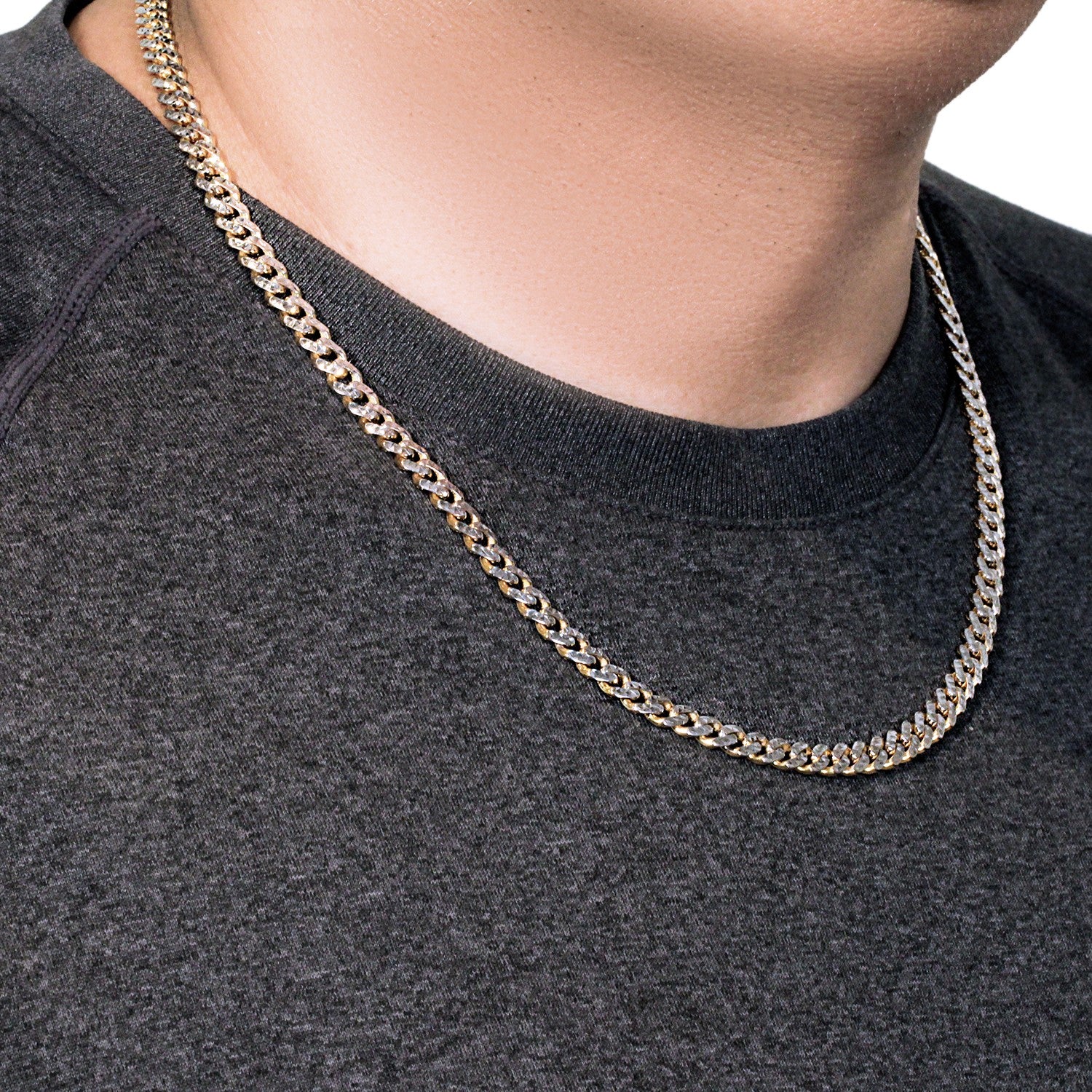 14k yellow gold modern Miami Cuban chain with high polish finish and sleek 6.50 mm links, perfect for luxury styling.